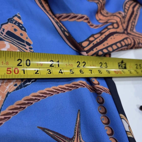 Her ..Bottari Blue Button-Up Shirt Dress Sz.L - Picture 9 of 14